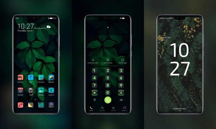 Minimal Green Theme for Huawei EMUI 11/10/9 | Huawei Theme