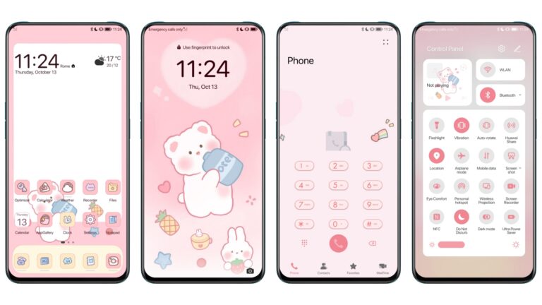 Cute Bear v16 Theme for Huawei EMUI, HarmonyOS and Honor Magic UI ...